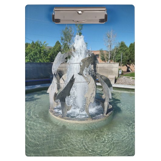 Simplot Square Fountain Foto Pocatello Klembord (Voorkant)