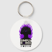 SIMPLY BORED Keychain – Purple Flame Edition 🔥🎮 (Achterkant)
