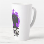 SIMPLY BORED Purple Flame Gaming T-Shirt 🔥🎮 Latte Mok (Rechterhoek)