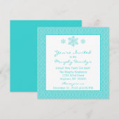 Simply Classic Damask Snowflakes Invitation de Noë (Devant / Derrière)