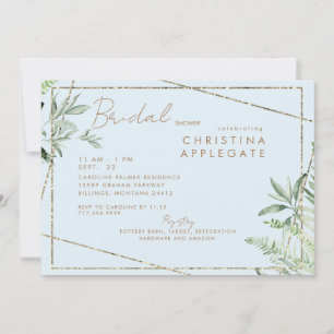 Simply Divine Ivy Blu & Gold Elegant Vrijgezellenf Kaart