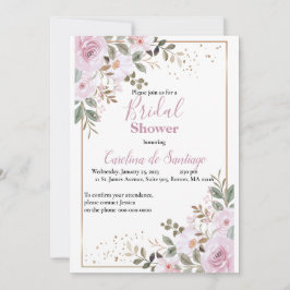 Simply Elegant Bridal Shower Invitation Kaart