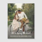 Simply Elegant Photo Save the Date Magnet Card (Devant)