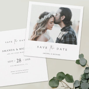 Simply Elegant Photo Wedding Save the Date Invitat