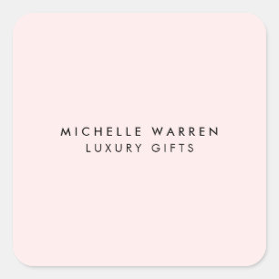 Simply Elegant Pink Boutique, Salon, Stylist Vierkante Sticker