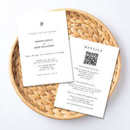 Simply Elegant Wedding All in One Invitation Kaart