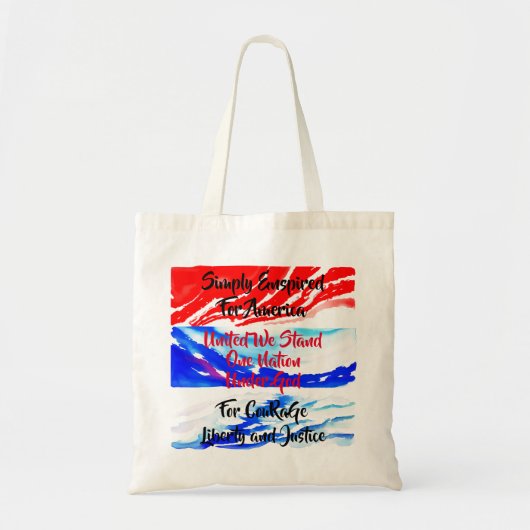 Simply Enspired Voor Amerika Tote Bag (Voorkant)