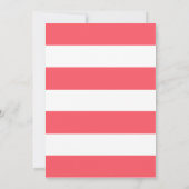 Simply Floral & Stripes bruiloft uitnodiging / kor (Achterkant)