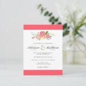 Simply Floral & Stripes Faire-part de mariage / Co (Debout devant)