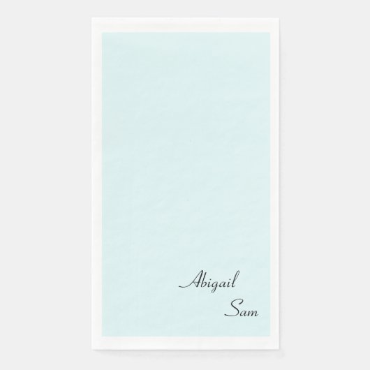 Simply Icy Blue Custom Wedding Guest Servet (Voorkant)