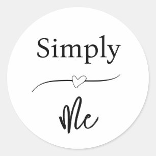 Simply Me Minimalist Ronde Sticker