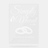  Simply Meant to Be Wedding Welcome (Recto)