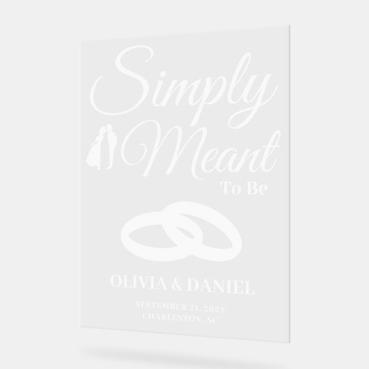 Simply Meant to Be Wedding Welcome (Angle)