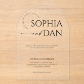 Simply Minimal Acrylic Wedding Invitation (Recto)