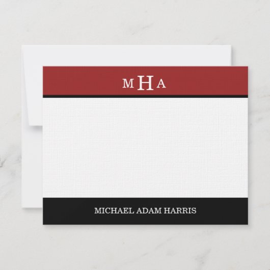 Simply Modern Graduation Merci Cartes (en rouge) (Devant)