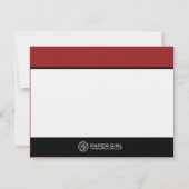 Simply Modern Graduation Merci Cartes (en rouge) (Dos)