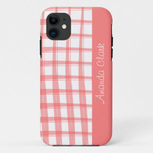 Simply Modern Red Lattice Design iPhone 11 Hoesje