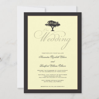 Simply Nature Arbre Noir Faire-part de mariage