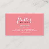 Simply Pink Lash Salon Afsprakenkaart Afsprakenkaartje (Achterkant)