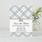 Simply Plaid | Bewaar de datum Save The Date (Staand voorkant)