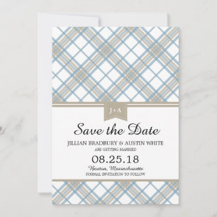 Simply Plaid   Bewaar de datum Save The Date