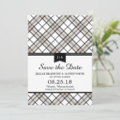 Simply Plaid | Bewaar de datum Save The Date (Staand voorkant)