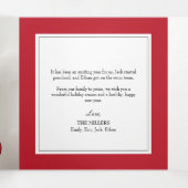 Simply Red Christmas Holiday Triple Carte photo (Intérieur au milieu)
