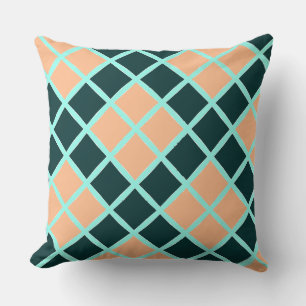 Simply Squares of Dark Green Kussen