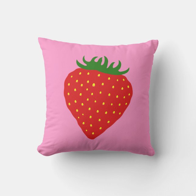 Simply Strawberry oreiller à jetons personnalisés (Recto)