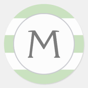 Simply Stripes Stickers Monogrammes / Mint