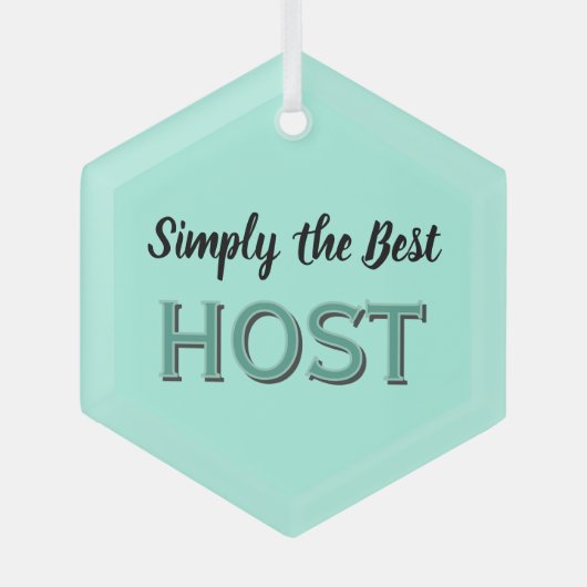 Simply the Best Host Glas Ornament (Voorkant)