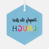 Simply the Best Laugh Glas Ornament (Achterkant)