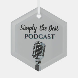 Simply the Best Podcast Glas Ornament