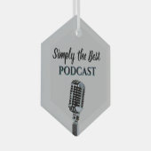 Simply the Best Podcast Glas Ornament (Voorkant Rechts)