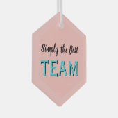 Simply the Best Team Glas Ornament (Voorkant Rechts)