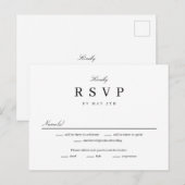 Simply United EDITABLE COLOR RSVP Reply Kaart (Voorkant / Achterkant)
