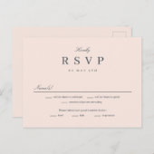 Simply United EDITABLE COLOR RSVP Reply Kaart (Voorkant / Achterkant)