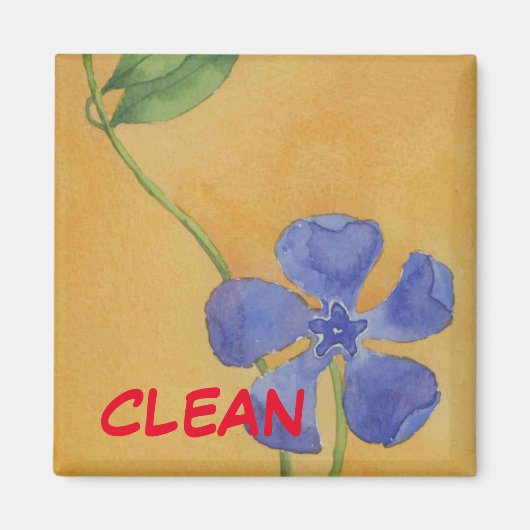 "Simply Vinca" Clean Dishwasher Status Magnet (Devant)