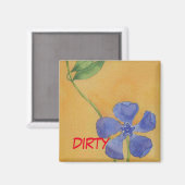 "Simply Vinca" Dirty Dishwasher Status Magnet (Recto/Verso)