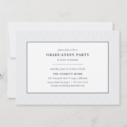 Simply White | Faire-part de photo de remise de di (Dos)