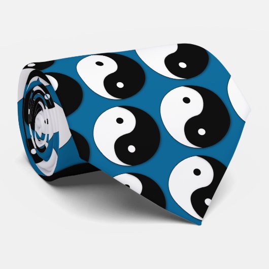 Simply Yin Yang Stropdas (Opgerold)