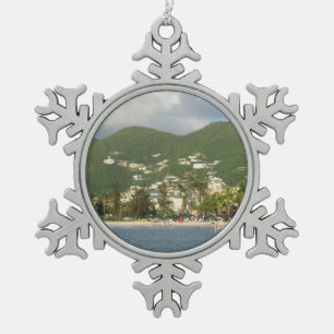 Simpson Bay St. Maarten Tin Sneeuwvlok Ornament