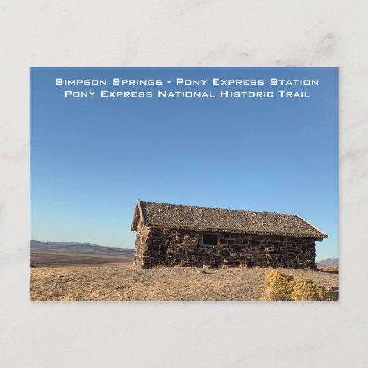Simpson Springs Pony Express Station Briefkaart (Voorkant)