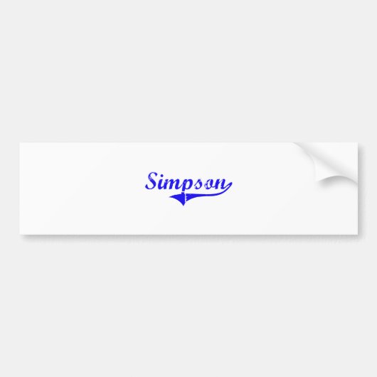 Simpson Surname Classic Style Bumpersticker (Voorkant)