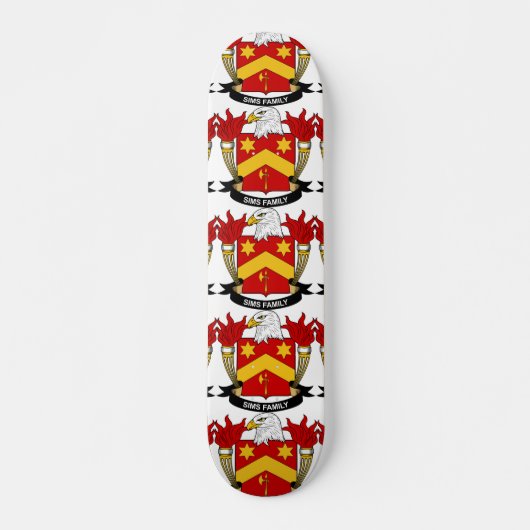 Sims Family Crest Skateboard (Voorkant)