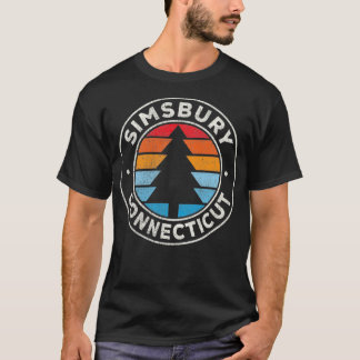 Simsbury Connecticut CT Grafisch Retro 70s T-shirt