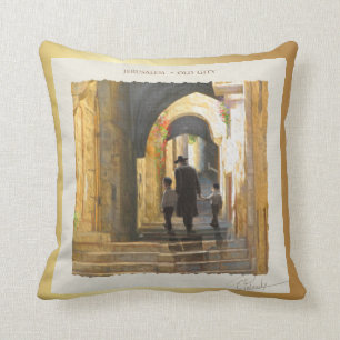 Simta Jerusalem Old City Israel Oil Painting ART Kussen
