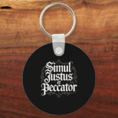 Simul Justus Et Peccator For Reformed Christian Sleutelhanger (Voorkant)