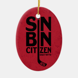 Sin Bin Citizen Hockey Keramisch Ornament