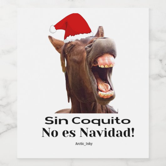 Sin Coquito No Es Navidad Wijn Etiket (Enkel label)